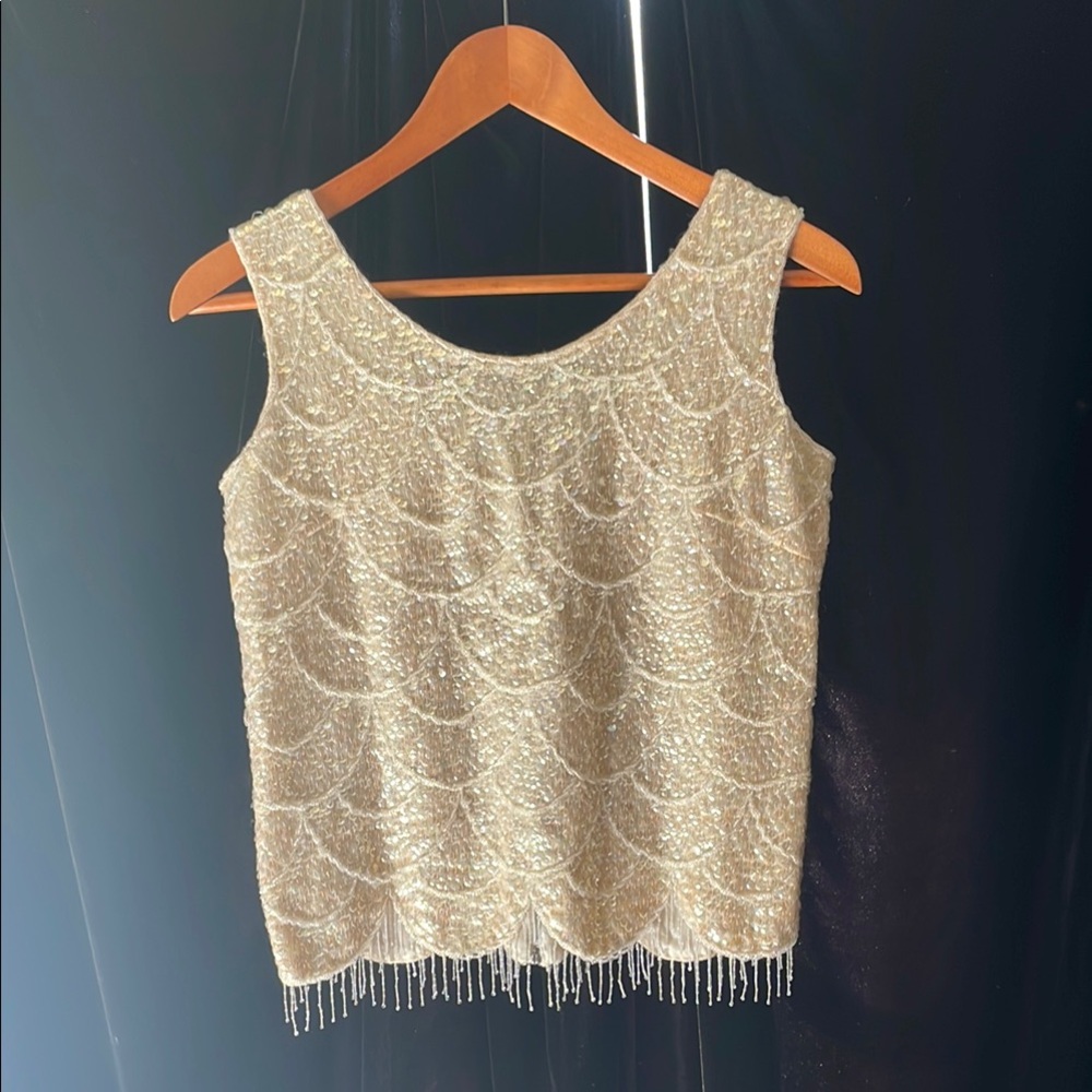 Elegant Gold Sleeveless Top